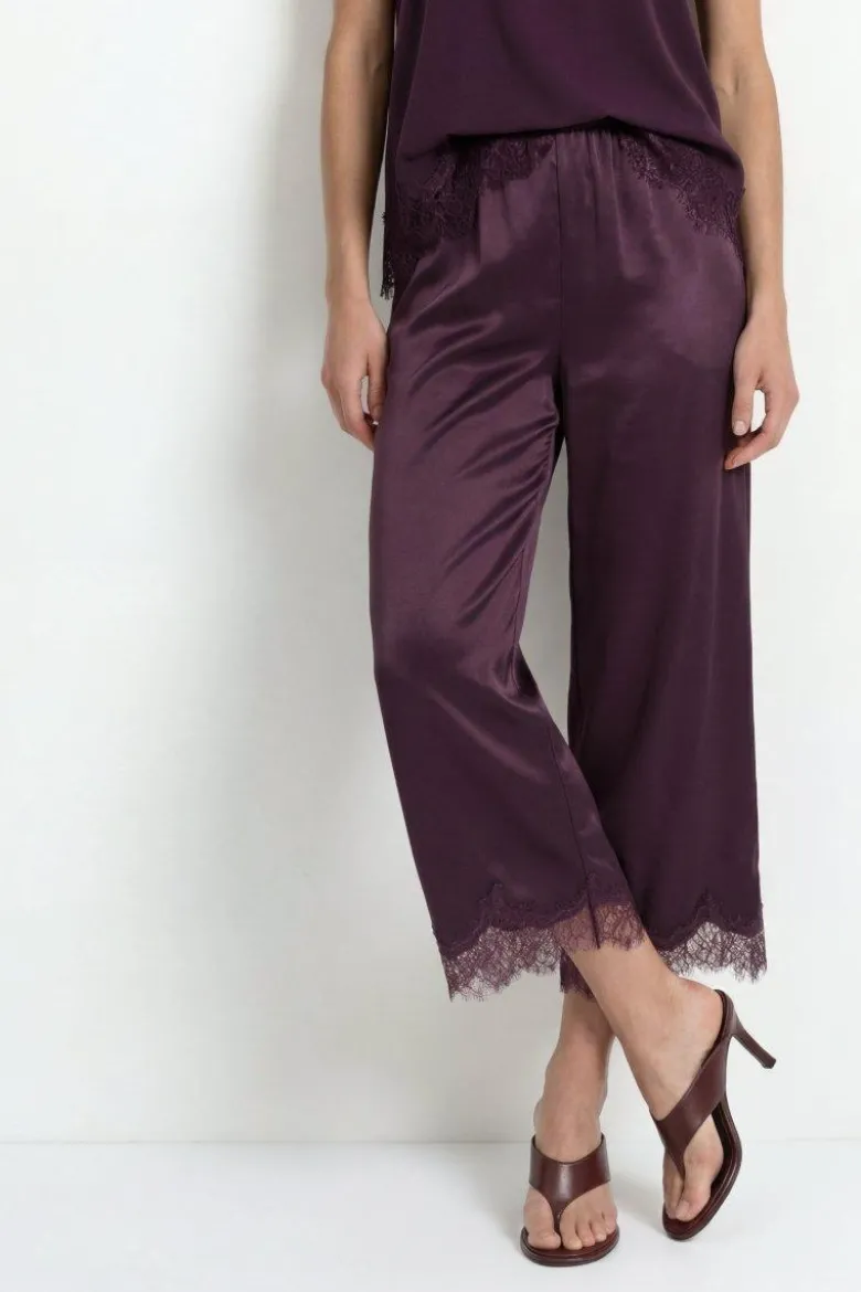 Culotte aus Satin mit Spitze
