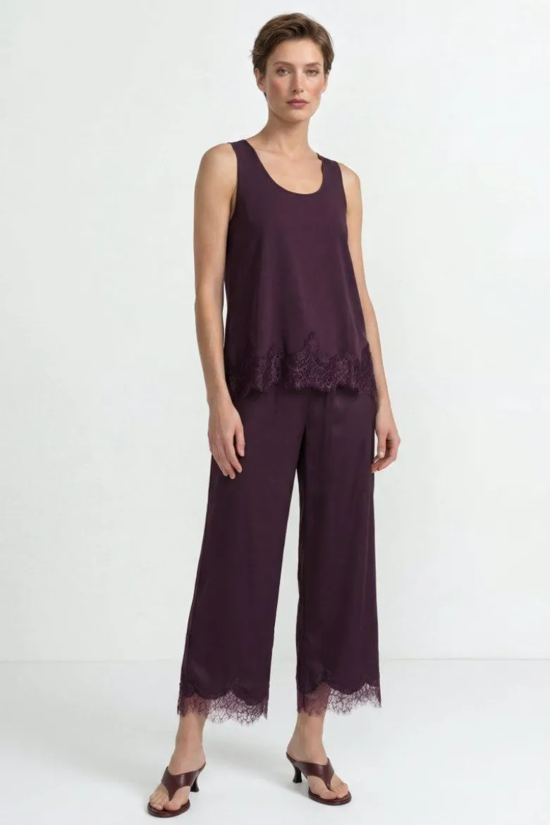 Culotte aus Satin mit Spitze