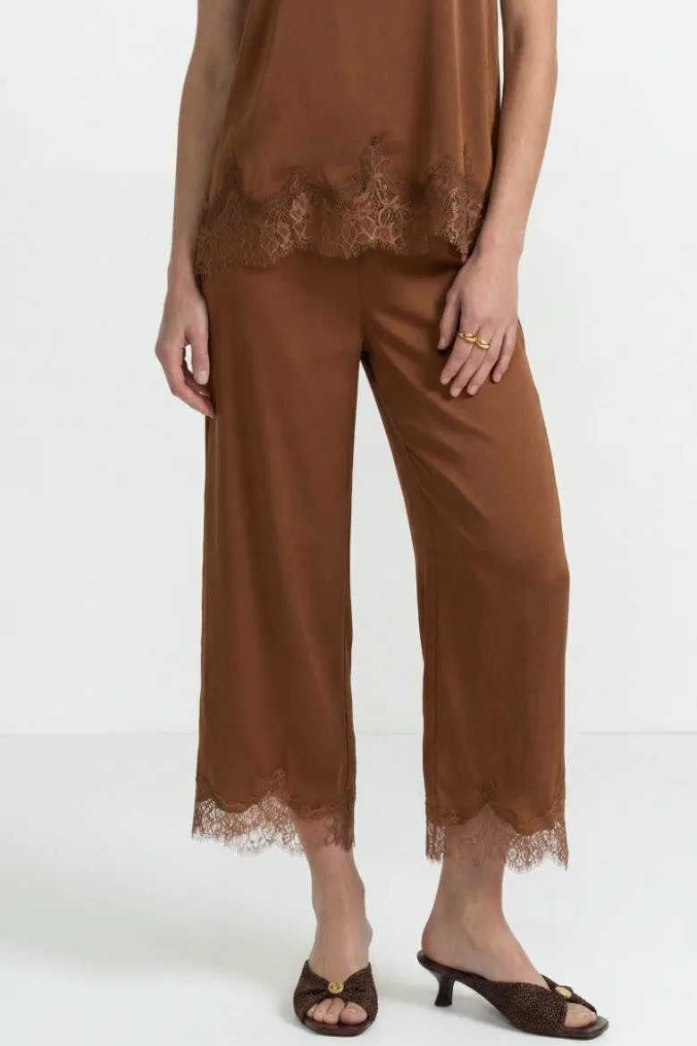 Culotte aus Satin mit Spitze