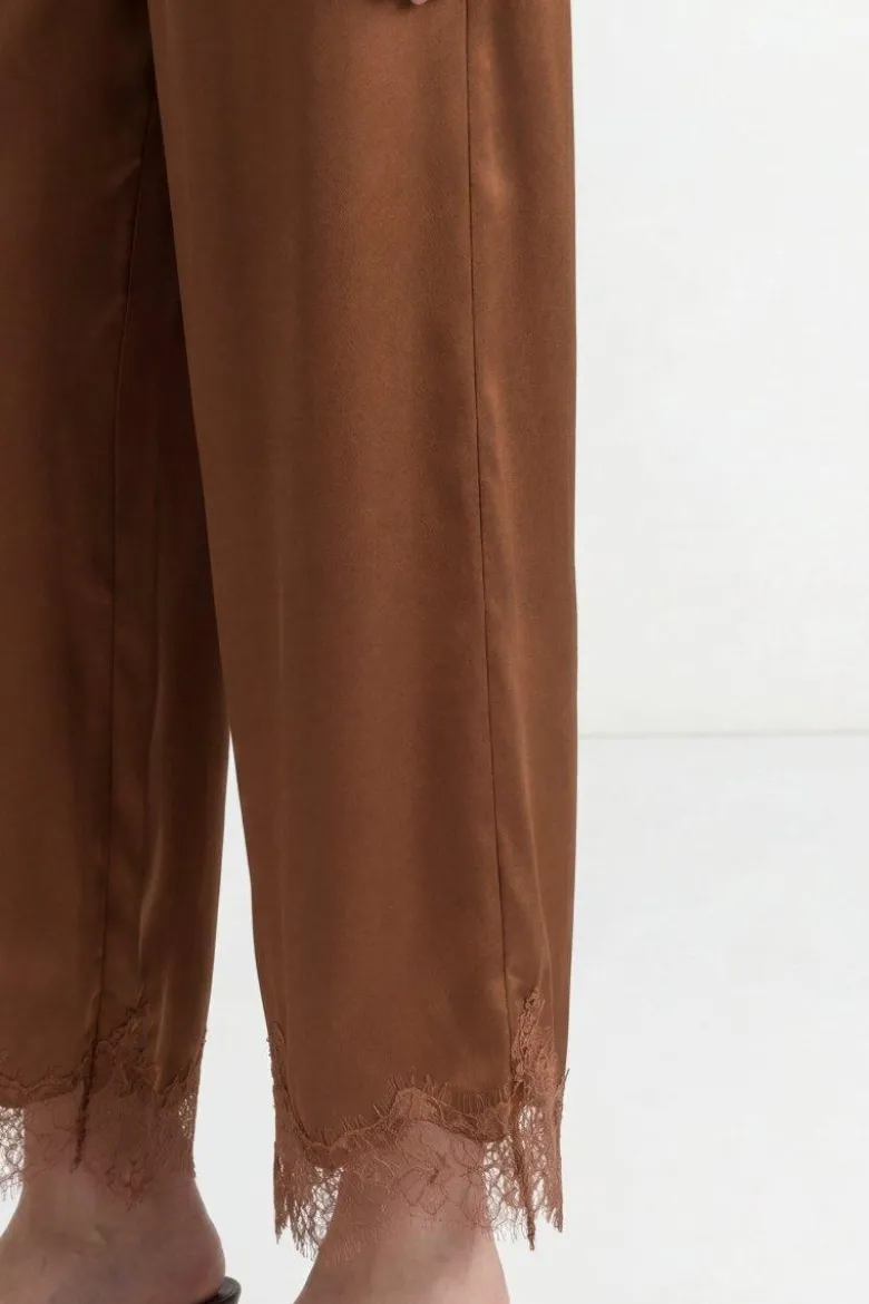 Culotte aus Satin mit Spitze