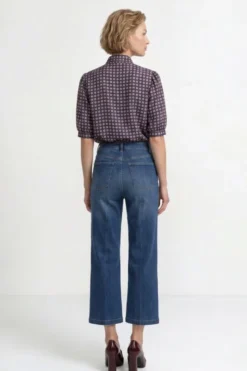 Culotte-Jeans mit Taschen