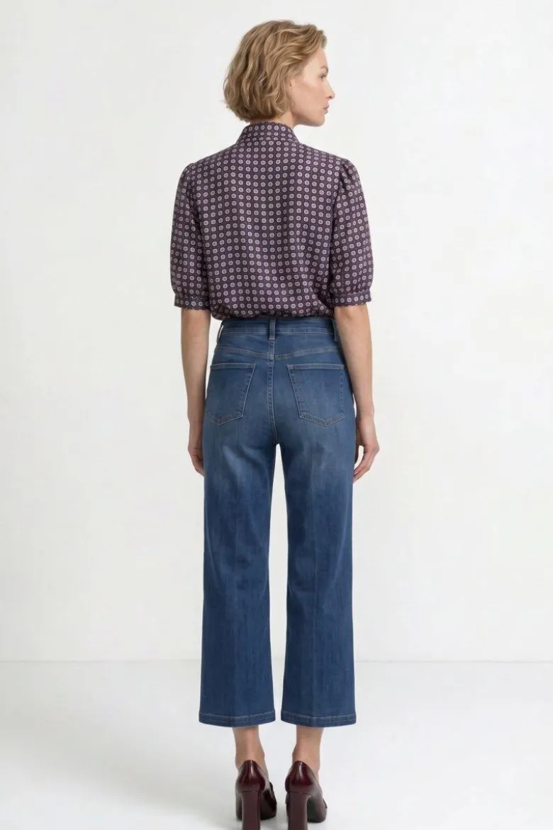 Culotte-Jeans mit Taschen