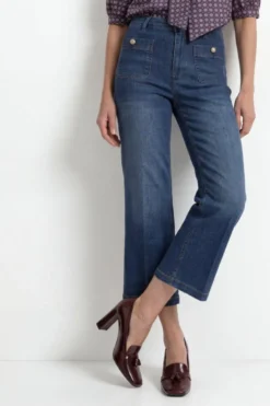 Culotte-Jeans mit Taschen