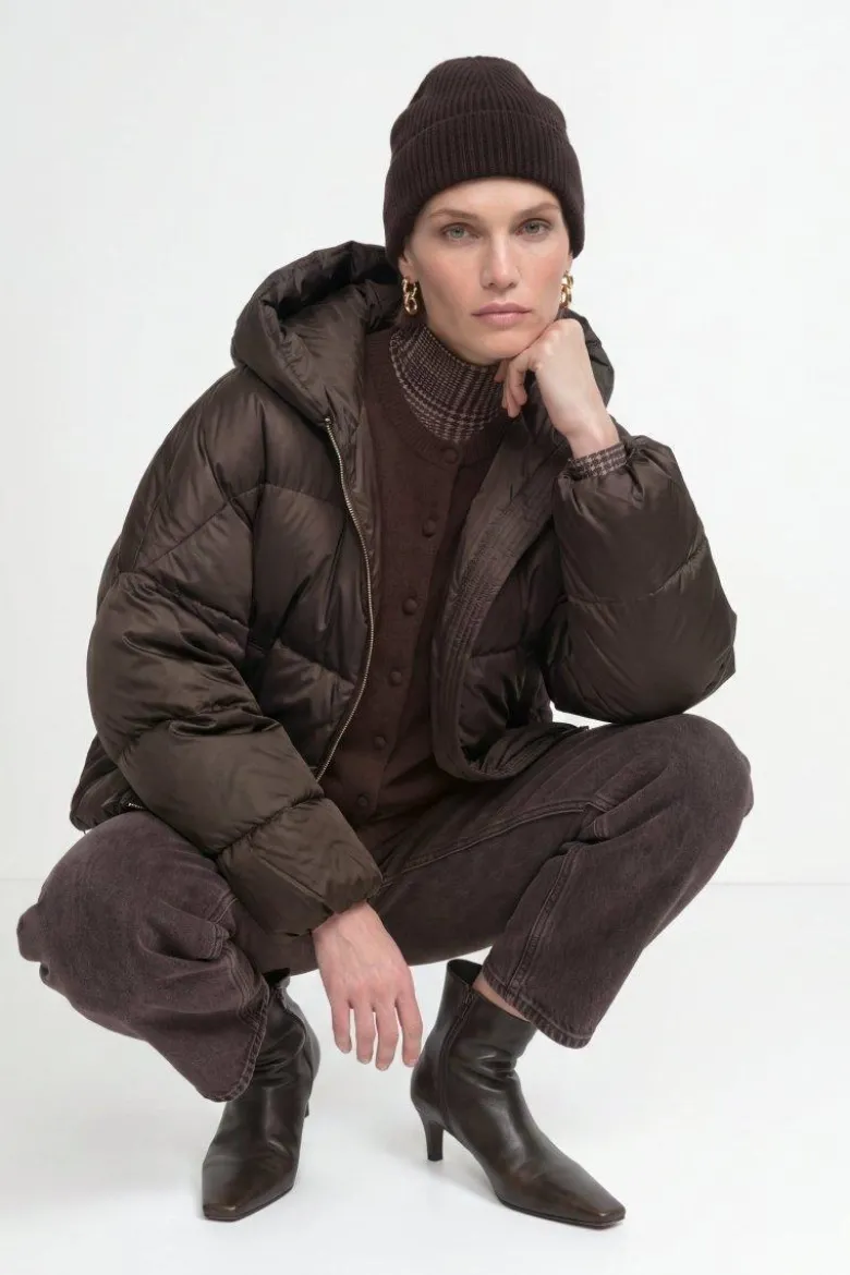Daunenjacke mit Kapuze