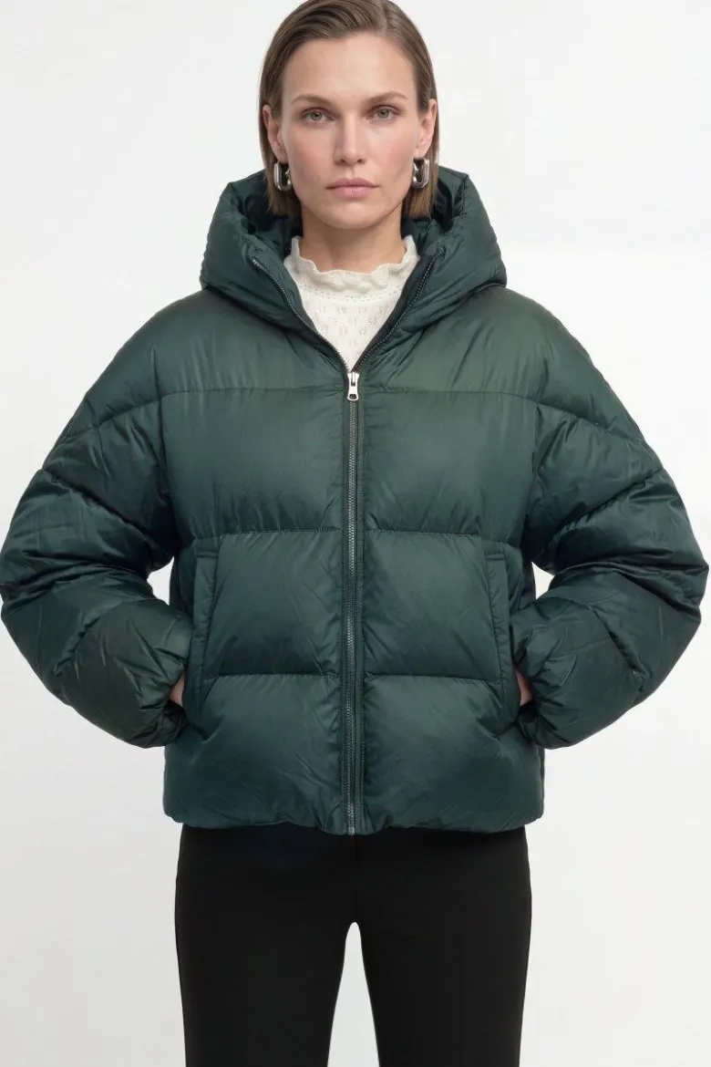 Daunenjacke mit Kapuze