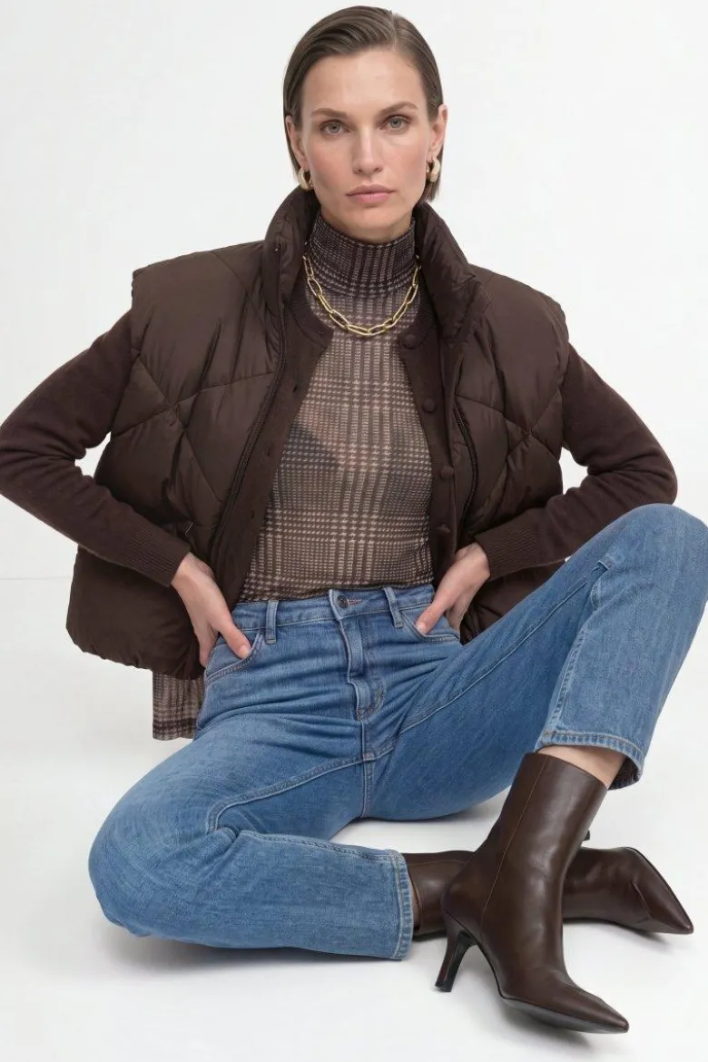 Daunenweste mit Stehkragen