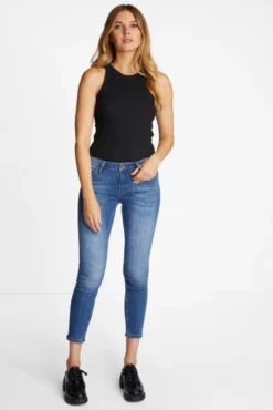 Denim in Satin-Stretch