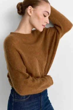 Feinstrickpullover mit Alpaka-Wolle