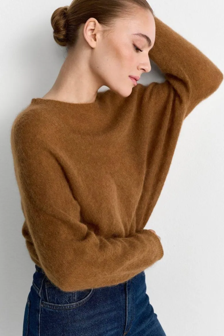 Feinstrickpullover mit Alpaka-Wolle