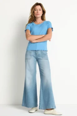 Figurbetontes Rippshirt