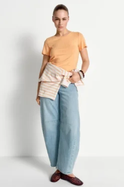 Figurbetontes Rippshirt