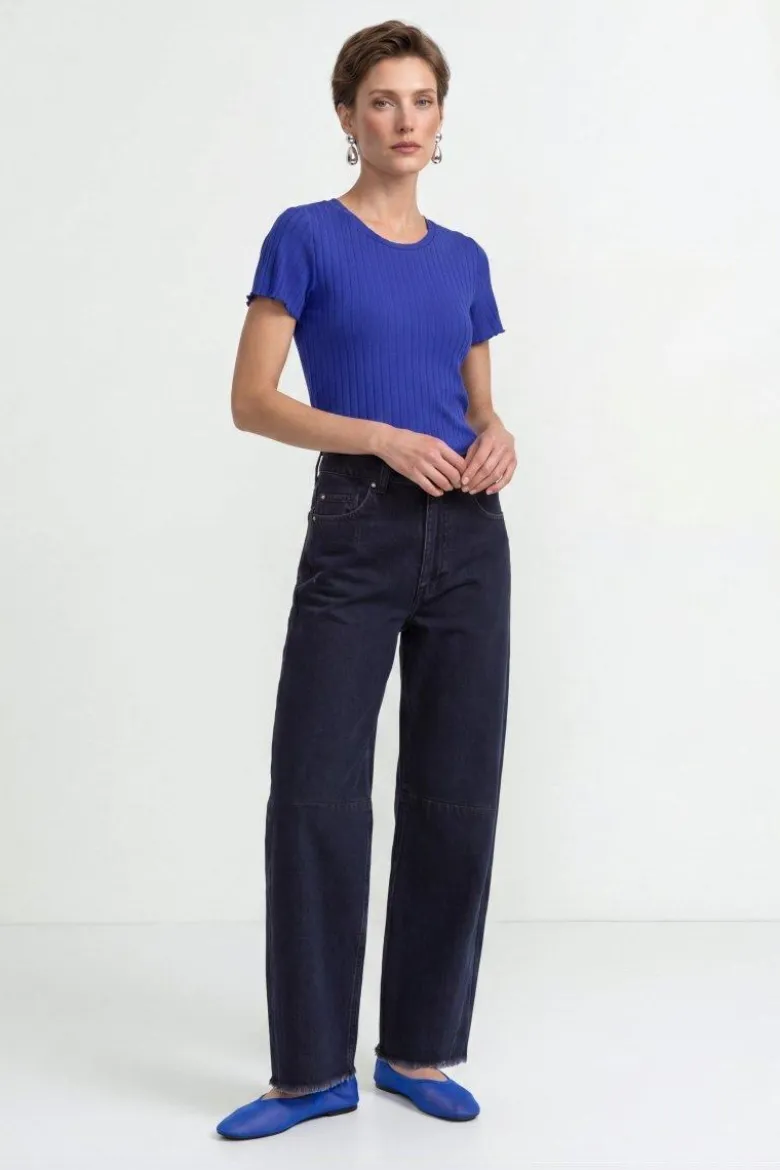 Figurbetontes Rippshirt