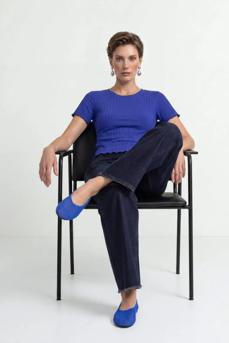 Figurbetontes Rippshirt