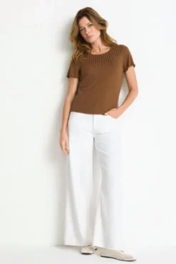 Figurbetontes Rippshirt