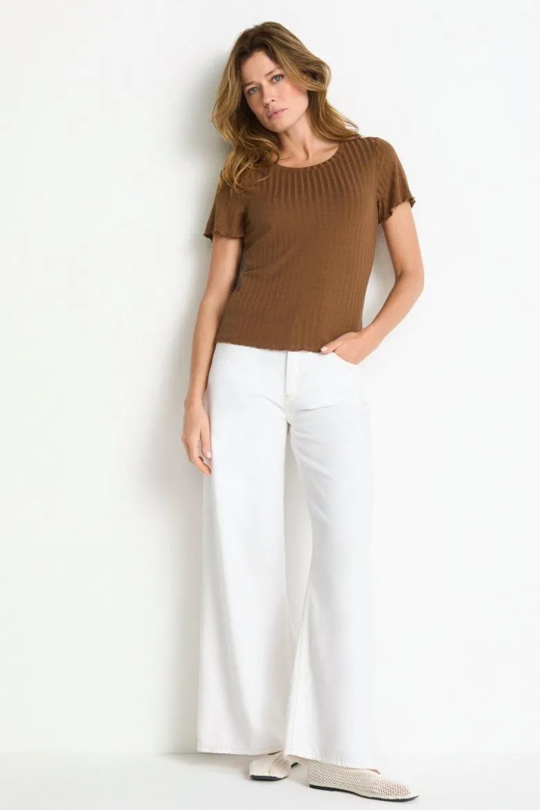 Figurbetontes Rippshirt