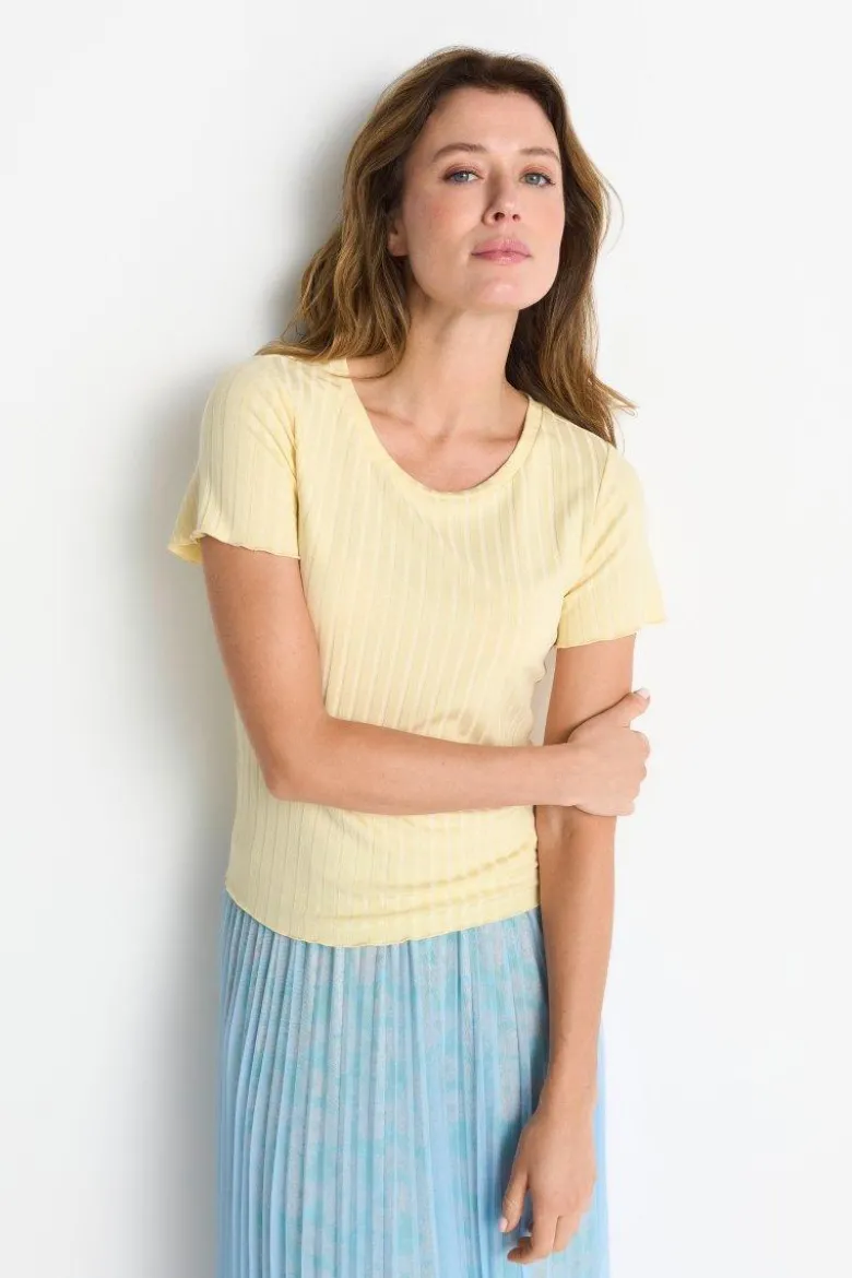 Figurbetontes Rippshirt