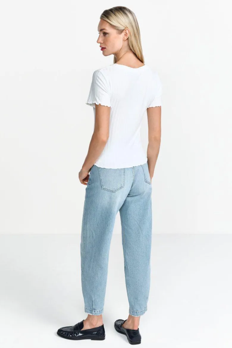 Figurbetontes Rippshirt