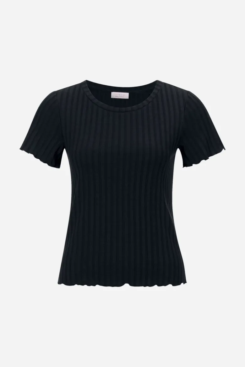 Figurbetontes Rippshirt