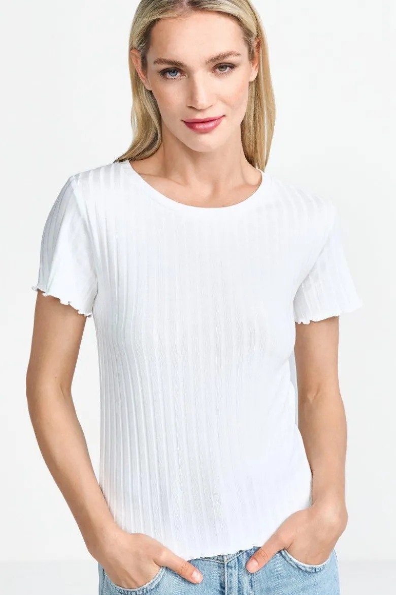 Figurbetontes Rippshirt