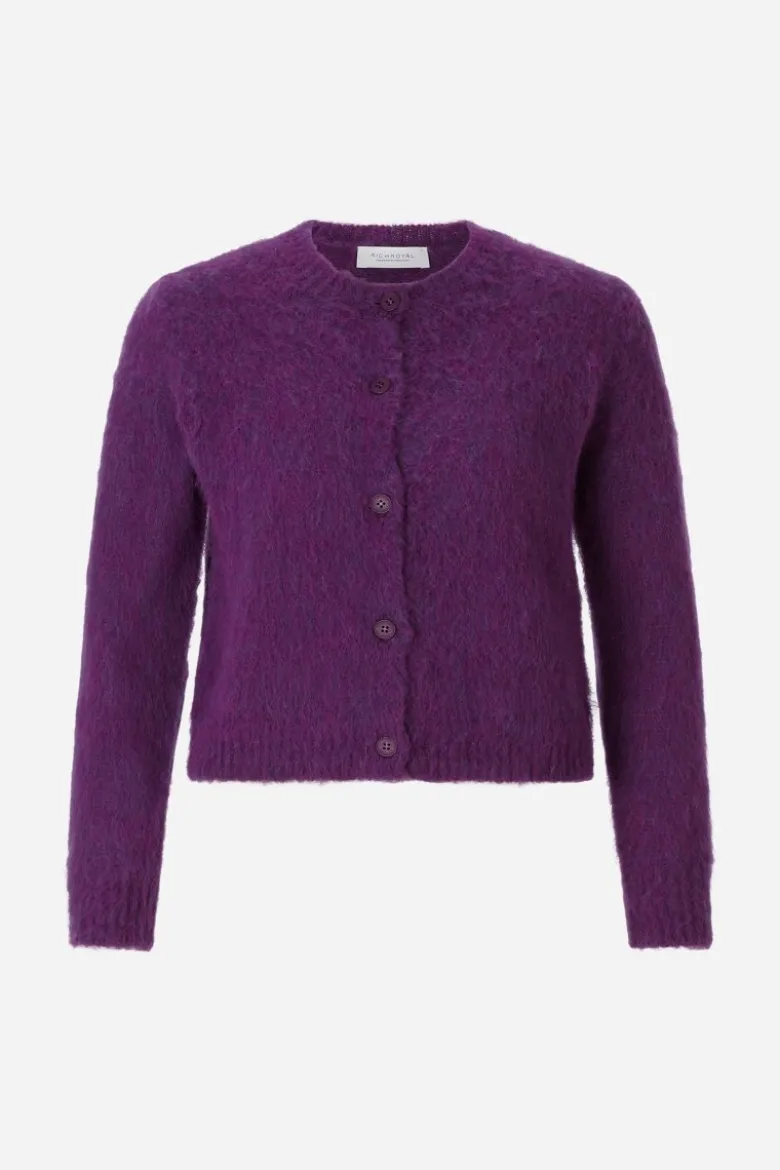 Flauschiger Mohair-Cardigan