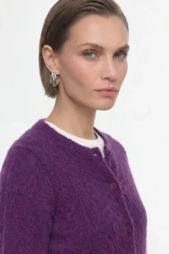 Flauschiger Mohair-Cardigan