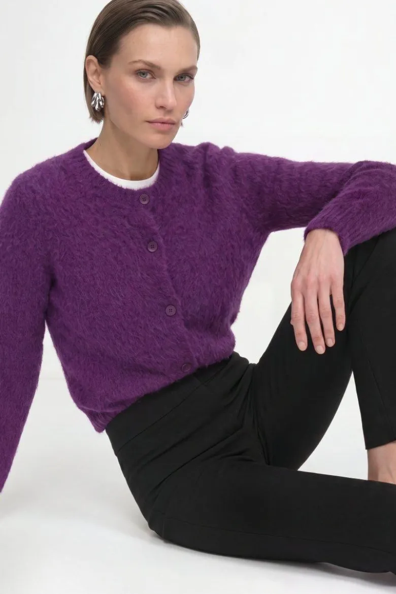 Flauschiger Mohair-Cardigan