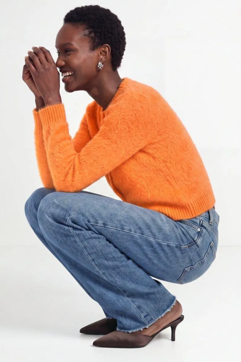 Flauschiger Mohair-Cardigan