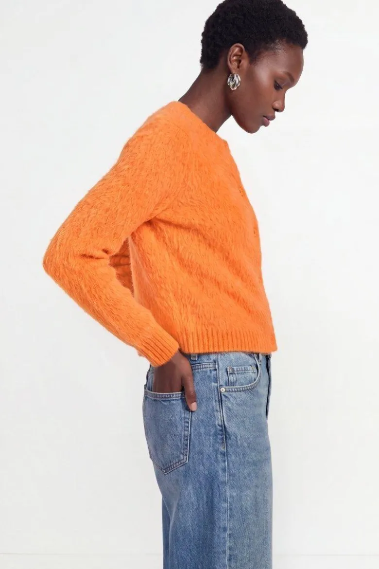 Flauschiger Mohair-Cardigan