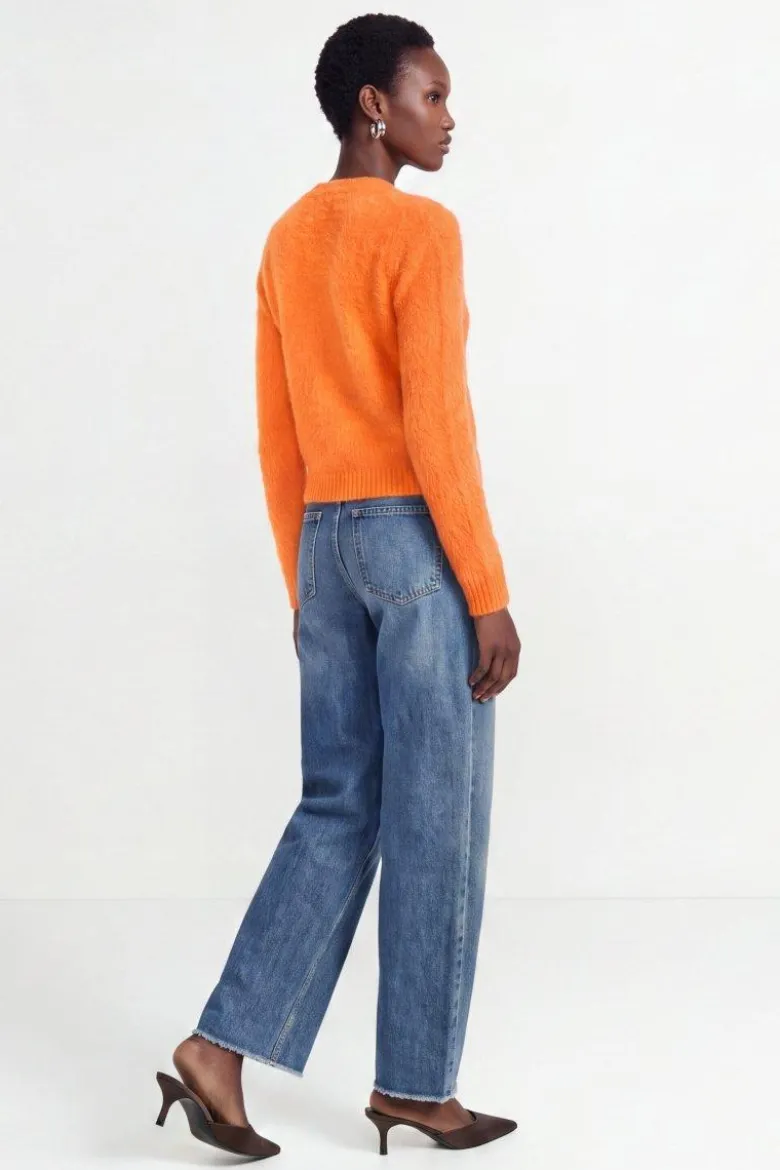 Flauschiger Mohair-Cardigan