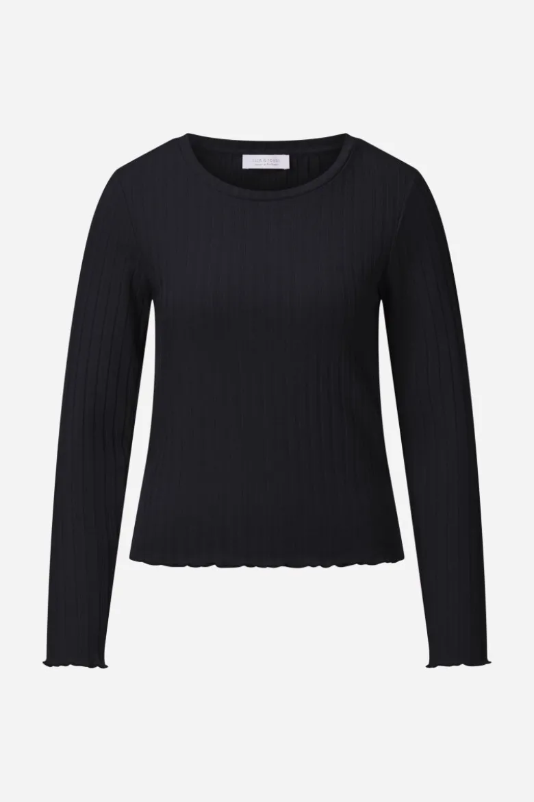 Geripptes Longsleeve