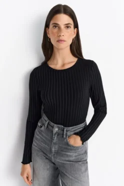 Geripptes Longsleeve