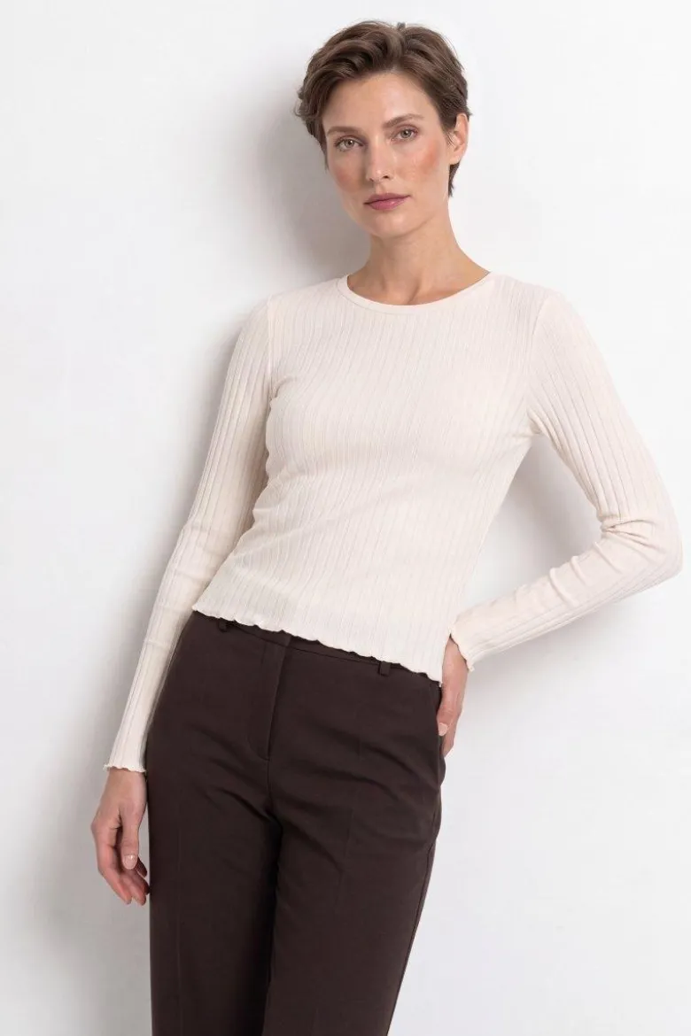 Geripptes Longsleeve