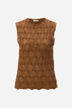 Gesmoktes Mesh-Top