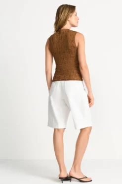 Gesmoktes Mesh-Top