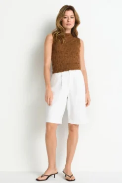 Gesmoktes Mesh-Top