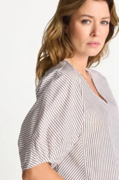 Gestreifte Crop-Bluse
