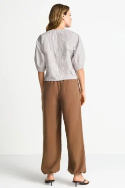 Gestreifte Crop-Bluse