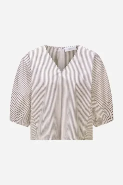 Gestreifte Crop-Bluse