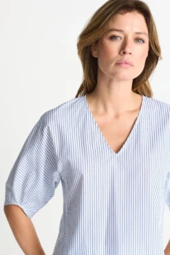 Gestreifte Crop-Bluse