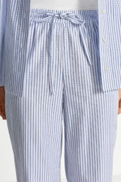 Gestreifte Hose mit Strass