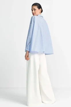 Gestreifte Oversize-Hemdbluse