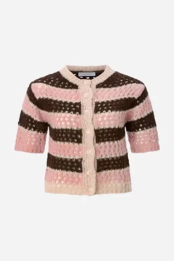Gestreifter Cardigan aus Alpaka-Mix