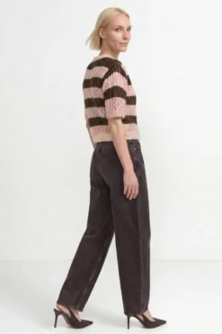Gestreifter Cardigan aus Alpaka-Mix