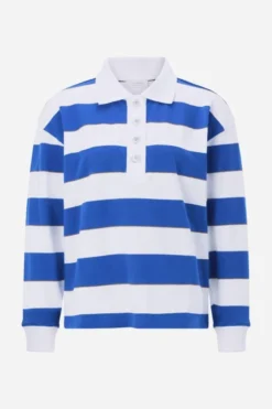 Gestreifter Polo-Sweater
