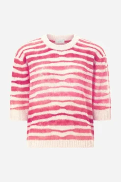 Gestreifter Wollmix-Pullover