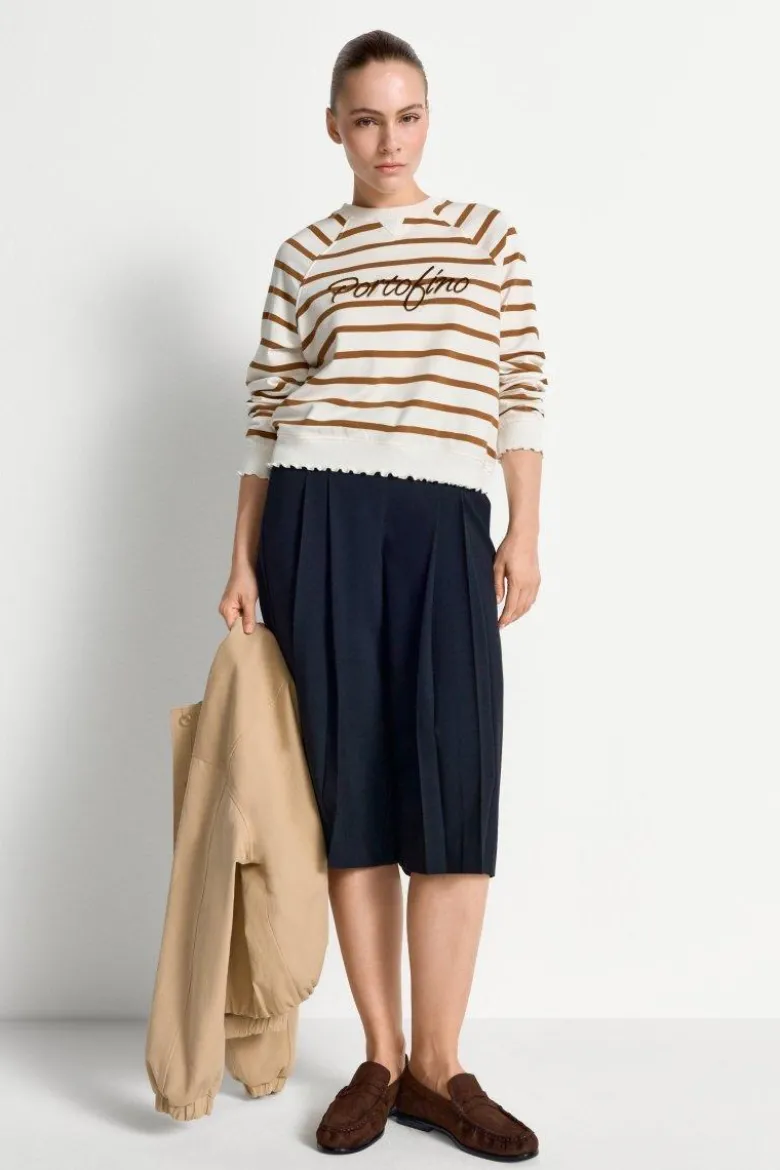 Gestreiftes Baumwoll-Sweatshirt