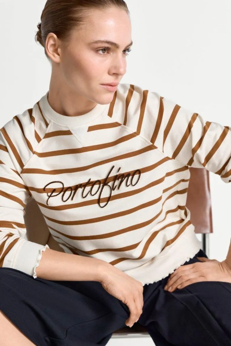 Gestreiftes Baumwoll-Sweatshirt