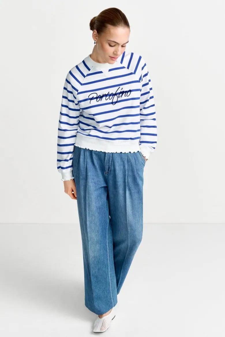 Gestreiftes Baumwoll-Sweatshirt
