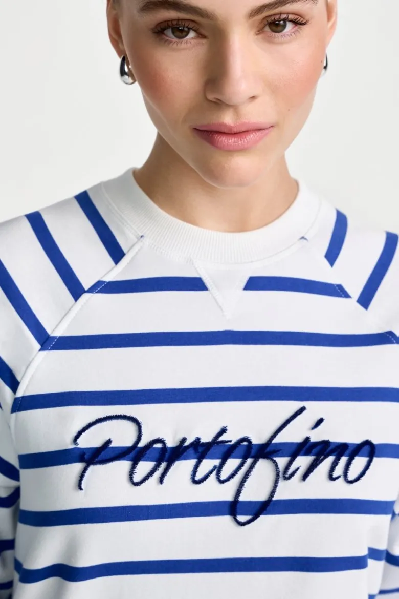 Gestreiftes Baumwoll-Sweatshirt