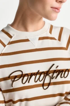 Gestreiftes Baumwoll-Sweatshirt